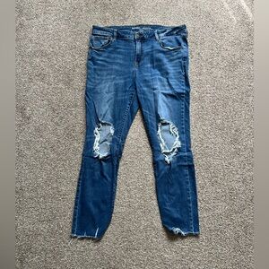 Old Navy Rockstar Mid-Rise Super-Skinny Ankle Jeans